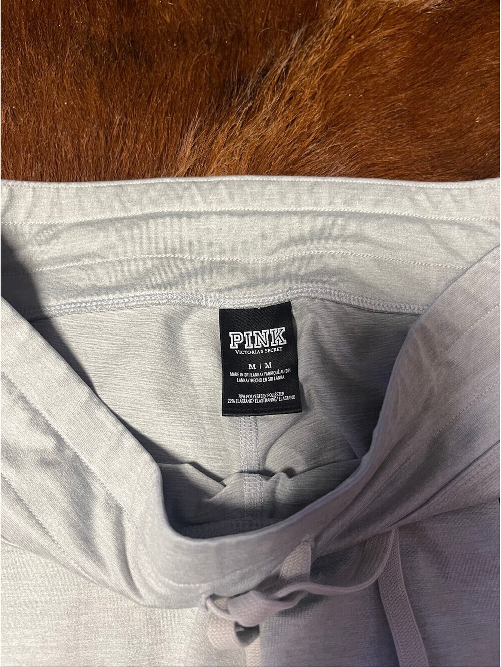 PINK Light Gray Drawstring Sweatpants - Picture 2 of 2
